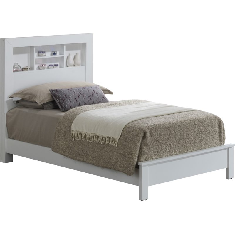 Glory Furniture Burlington Twin Panel Bed in White