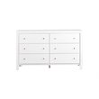 Glory Furniture Burlington 6-Drawers Bedroom Dresser in White