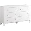 Glory Furniture Burlington 6-Drawers Bedroom Dresser in White