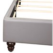 Glory Furniture Julie Faux Leather Upholstered Queen Bed in Light Gray