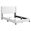 Glory Furniture Julie Faux Leather Upholstered Full Bed in White