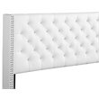 Glory Furniture Julie Faux Leather Upholstered Full Bed in White