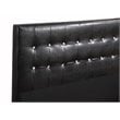 Glory Furniture Diamond Faux Leather Upholstered Full Bed in Black