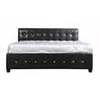 Glory Furniture Diamond Faux Leather Upholstered King Bed in Black