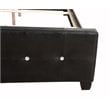 Glory Furniture Diamond Faux Leather Upholstered King Bed in Black