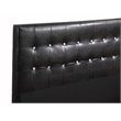Glory Furniture Diamond Faux Leather Upholstered Queen Bed in Black