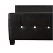 Glory Furniture Diamond Faux Leather Upholstered Queen Bed in Black