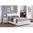 Glory Furniture Diamond Faux Leather Upholstered Full Bed in White