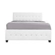 Glory Furniture Diamond Faux Leather Upholstered Full Bed in White