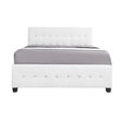 Glory Furniture Diamond Faux Leather Upholstered King Bed in White