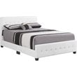 Glory Furniture Diamond Faux Leather Upholstered Queen Bed in White