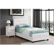 Glory Furniture Diamond Faux Leather Upholstered Twin Bed in White