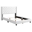 Glory Furniture Julie Faux Leather Upholstered Queen Bed in White