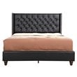 Glory Furniture Julie Velvet Upholstered Full Bed in Black