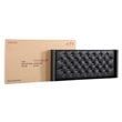 Glory Furniture Julie Velvet Upholstered Full Bed in Black