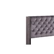 Glory Furniture Julie Velvet Upholstered Full Bed in Gray