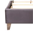 Glory Furniture Julie Velvet Upholstered Full Bed in Gray