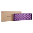 Glory Furniture Julie Twill Fabric Upholstered King Bed in Purple
