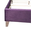 Glory Furniture Julie Velvet Upholstered Queen Bed in Purple