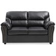 Glory Furniture Olney Faux Leather Loveseat in Black