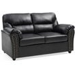 Glory Furniture Olney Faux Leather Loveseat in Black
