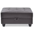 Glory Furniture Revere Faux Leather Ottoman in Cappuccino