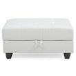 Glory Furniture Revere Faux Leather Ottoman in White