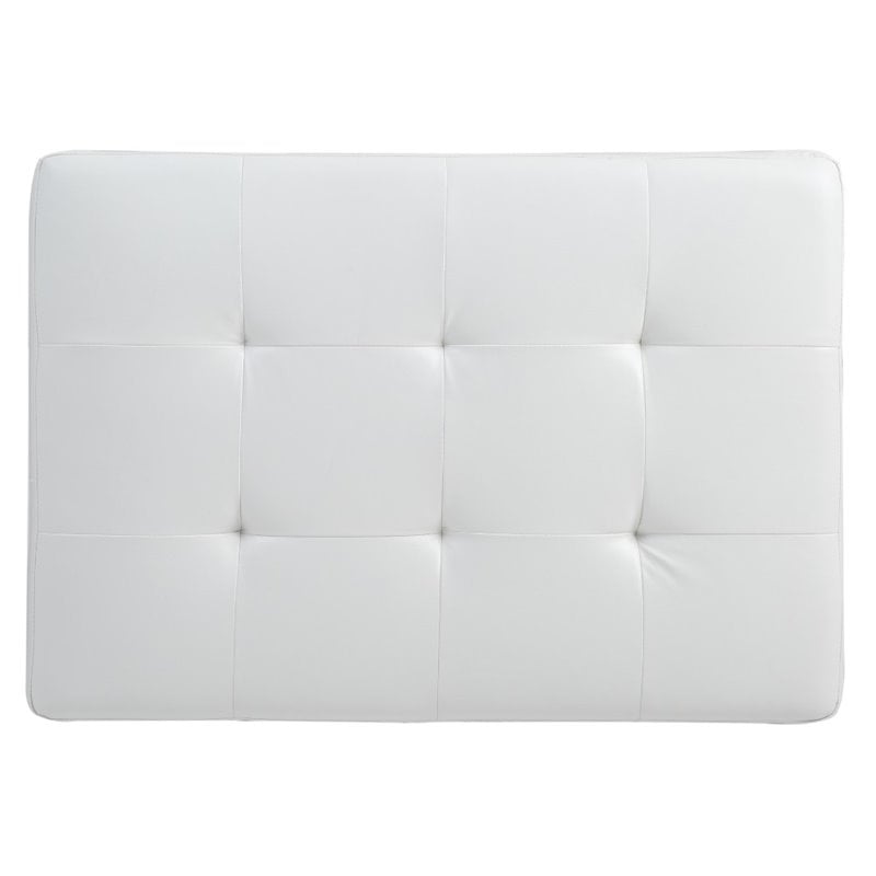 Glory Furniture Revere Faux Leather Ottoman in White