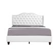 Glory Furniture Joy Faux Leather Upholstered Queen Bed in White