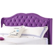 Glory Furniture Joy Velvet Upholstered Full Bed in Purple