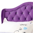 Glory Furniture Joy Velvet Upholstered Full Bed in Purple