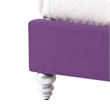 Glory Furniture Joy Velvet Upholstered Full Bed in Purple