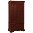 Glory Furniture Louis Phillipe 2 Drawer Armoire in Cherry