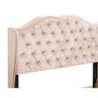 Glory Furniture Joy Velvet Upholstered Full Bed in Beige