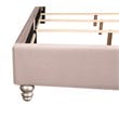 Glory Furniture Joy Velvet Upholstered King Bed in Beige