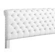 Glory Furniture Maxx Faux Leather Upholstered Full Bed in White