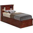 Glory Furniture Louis Phillipe Twin Storage Bed in Cherry