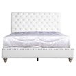 Glory Furniture Maxx Faux Leather Upholstered Queen Bed in White