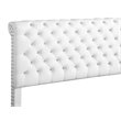 Glory Furniture Maxx Faux Leather Upholstered Queen Bed in White