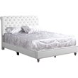 Glory Furniture Maxx Faux Leather Upholstered Queen Bed in White