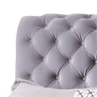 Glory Furniture Maxx Velvet Upholstered Queen Bed in Gray