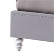 Glory Furniture Maxx Velvet Upholstered Queen Bed in Gray