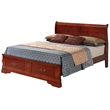 Glory Furniture Louis Phillipe Wood Veneer Queen Storage Bed in Cherry