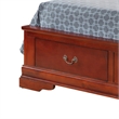 Glory Furniture Louis Phillipe Wood Veneer Queen Storage Bed in Cherry
