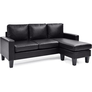 glory furniture jenna faux leather sofa chaise