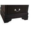 Glory Furniture Louis Phillipe 2 Drawer Nightstand in Black
