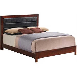 Glory Furniture Burlington King Panel Bed in Cherry