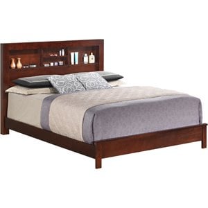 Glory Furniture Burlington Queen Panel Bed in Cherry