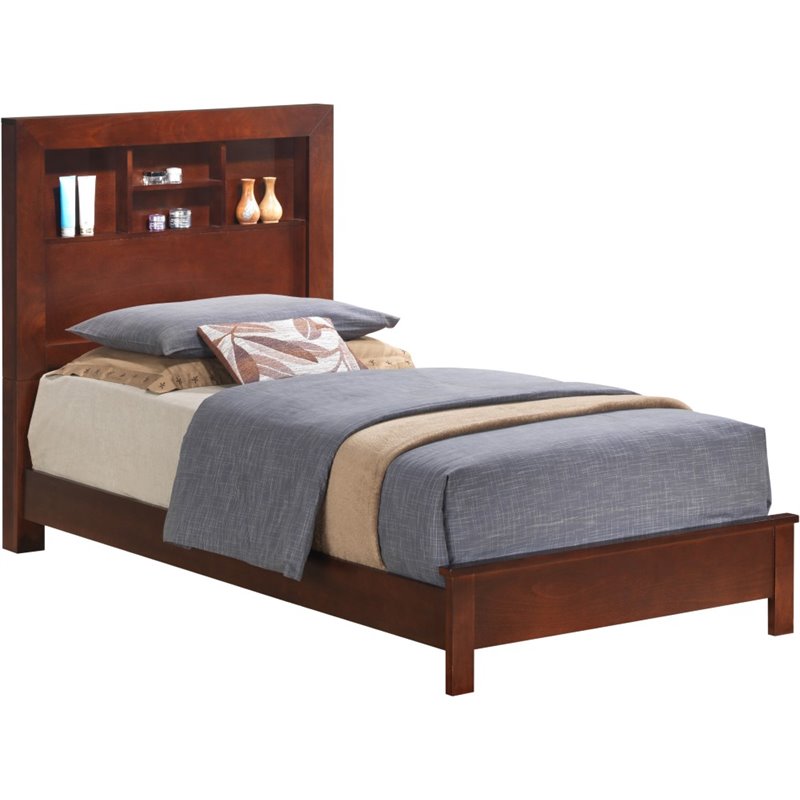 Glory Furniture Burlington Twin Panel Bed in Cherry