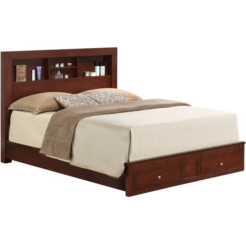 Glory Furniture Burlington Full Storage Bed in Cherry